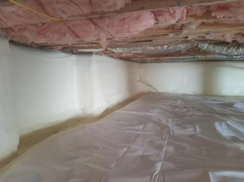 Crawl space encapsulation with closed-cell spray foam for Roof Maintenance in Plainfield